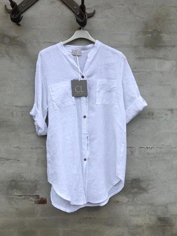 Cabana Living Skjorte i hør - CL Jeans - Hvid 6416 skjorte  